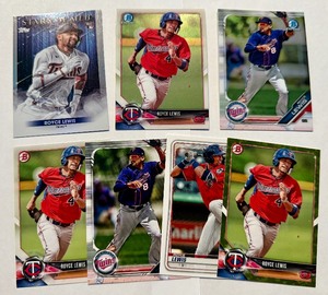 lot 110C image: (7) Royce Lewis RC Rookie Minnesota Twins Baseball Card Lot