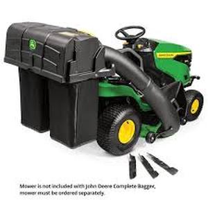 lot 23 image: John Deere 42 in. Twin Bagger for 100 Series Tractors Customer Returns See Pictures