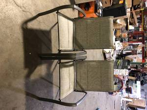 lot 19 image: Lot of StyleWell Mix and Match Stationary Stackable Steel Sling Oversized Outdoor Patio Dining Chair in Riverbed Taupe  Customer Returns See Pictures