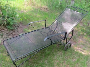 lot 58 image: Wrought Iron Lounge Chair