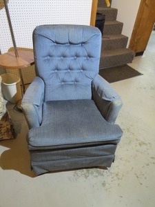 lot 71 image: Blue Rocking Chair