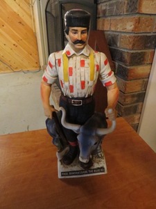 lot 82 image: Paul Bunyan and Babe McCormick Distilling Decanter