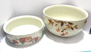 lot 49 image: Autumn Jewel Tea Bowl and A Hall Orange Poppy Bowl