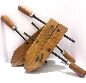 lot 44 image: Pair of Vintage Jorgenson 10 Wood Clamps