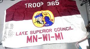 lot 96 image: Vintage Troop 365 Lake Superior Council Flag