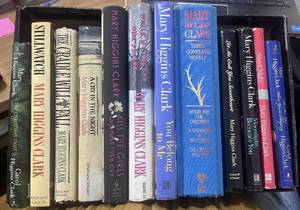 lot 97 image: Box of 12 Mary Higgins Clark Books