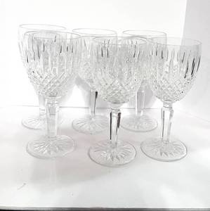 Set of 6 Waterford Crystal Kerry Water Goblets