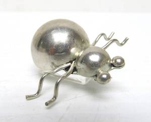 lot 13 image: Large TAXCO Sterling Silver Insect Brooch