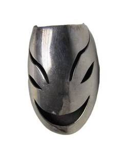 lot 15 image: Large Signed Vintage Sterling Silver Mask Brooch Pendant - Signed MAB