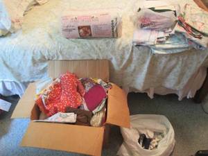 lot 205 image: Large lot of fabrics and materials...