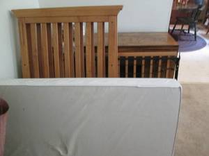 lot 231 image: Wooden baby crib...