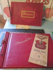 lot 308 image: Vintage photo scrapbooks (one with ...