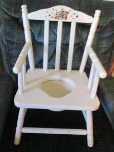 lot 312 image: Childrens wooden potty chair...