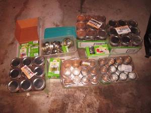 lot 91 image: Lot of new canning jars and lids in...