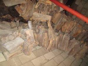 lot 95 image: Large pile of cut and split firewoo...