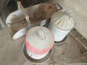 lot 111 image: Vintage poultry supplies...
