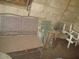 lot 119 image: Rocking patio chair and other chair...