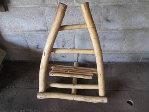 lot 136 image: Hand made wood display stand...