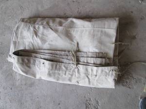 lot 140 image: Large heavy duty canvas tarp...