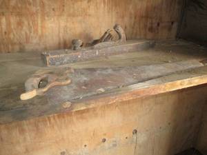lot 142 image: Vintage hand saw and planer...