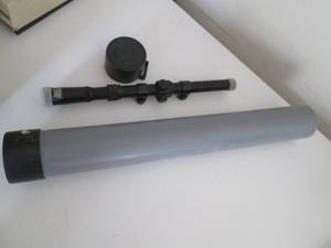 lot 22 image: Telstar rifle scope with tubular ca...