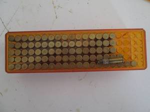 lot 23 image: Near full 100ct package of .22 ammo...