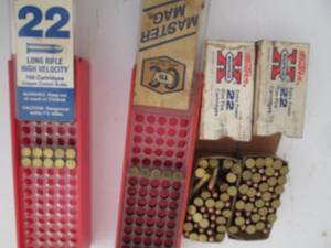 lot 24 image: Misc packages of. 22 long rifle amm...