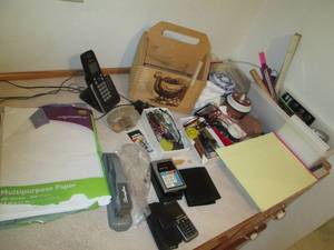lot 43 image: Office supplies, duct tape, misc po...