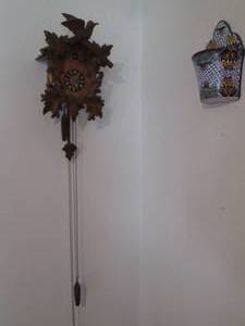 lot 69 image: German Coo-Coo Clock plus ceramic p...
