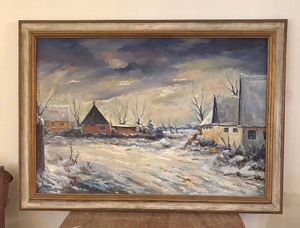 lot 6 image: Stunning Scenic Original Painting by Osvald Rasmussen