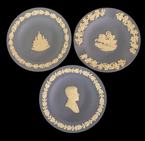 lot 27 image: Three Wedgwood of England Jasperware Plates