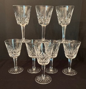 lot 83 image: Waterford Crystal Lismore Claret Stemware
