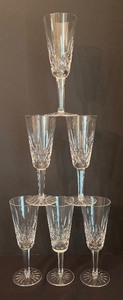 lot 92 image: Waterford Crystal Lismore Encore Champagne Flutes