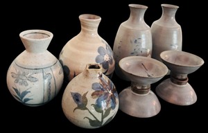 lot 71 image: Vintage Handmade Stoneware Vessels