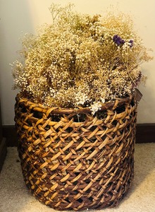 lot 107 image: Large Rattan Basket with Faux Foliage