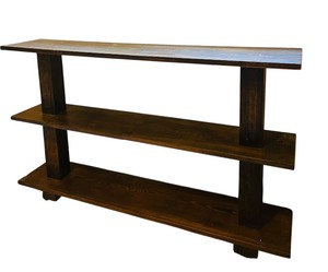 lot 105 image: Wooden Bookshelf for Study Room and Living Room, Open Wooden Shelf Organizer for Home Decor or Books