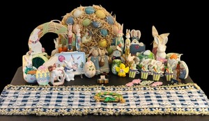 lot 190 image: Adorable Easter Bunnies and Additional Decor