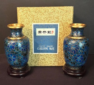 lot 133 image: Beautiful Cloisonn Ware Vases