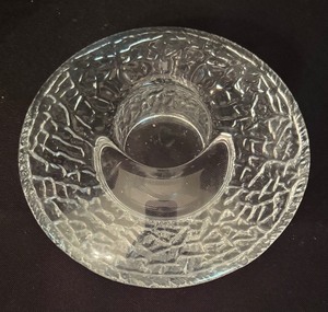 lot 137 image: Orrefors Crystal Discus Votive Candle Holder Designed by Lars Hellsten