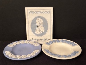 lot 166 image: Two Wedgwood Embossed Queensware Ashtrays