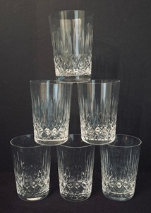 lot 206 image: Set of Six Waterford Crystal Lismore Flat Tumbler Glasses