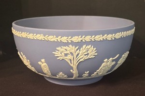 lot 214 image: Wedgwood Embossed Jasperware Grecian Bowl
