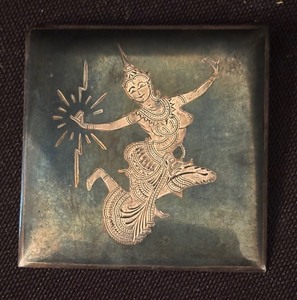 lot 221 image: Siam Niello Sterling Silver Brooch