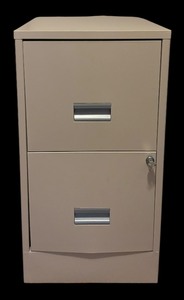 lot 258 image: Two Drawer Metal File Cabinet
