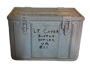 lot 272 image: Vintage Metal Military Supply Box