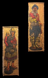 lot 276 image: Vintage J.P. Hanson Burlap Folk Art
