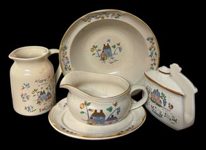 lot 286 image: International Stoneware Napkin Holder, Bowl, Pitcher, Gravy Boat and More
