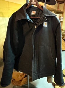 lot 324 image: Fantastic Mens Navy Vintage Carhartt Arctic Corduroy Collar Jacket