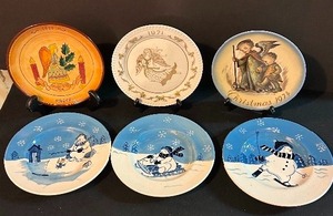 lot 316 image: Variety of Pretty Decorative Plates