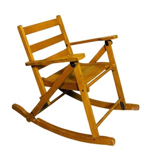 lot 154 image: Petite Childrens Wood Rocking Chair